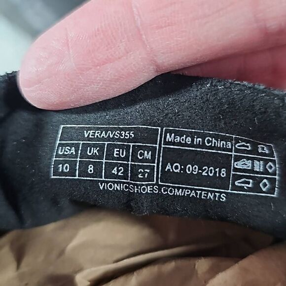 Vionic Black Suede Ankle Boots Booties Size 10 - Picture 13 of 13